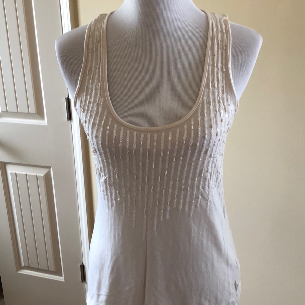 Banana Republic- ivory beaded camisole